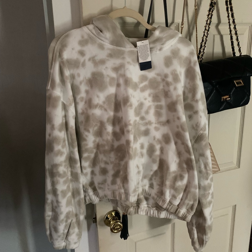 Tie dye cropped hoodie